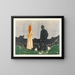 Due esseri umani, i solitari - Edvard Munch — quadro incorniciato alla parete