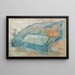 Villaggio sul mare - Edvard Munch — quadro incorniciato alla parete