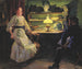 interno con luce di lampada e due figure - Edvard Weie — vista dell’opera
