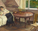 Interno con donna che legge - Edvard Weie — vista dell’opera