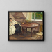 Interno con donna che legge - Edvard Weie — quadro incorniciato alla parete