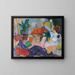 Nature morte con arance in un cesto - Edvard Weie — quadro incorniciato alla parete