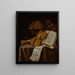 Nature morte vanità con un violino, flauti dolci, manoscritti musicali e un globo - Edwaert Collier — quadro incorniciato alla parete