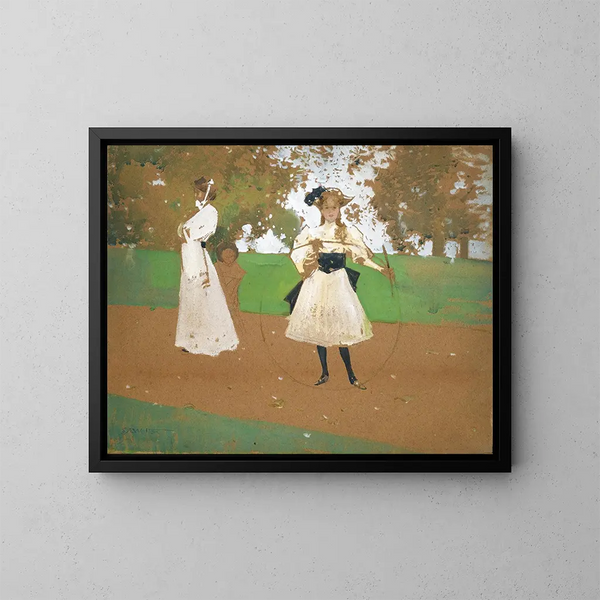 Giardini di Kensington - Edward Arthur Walton — quadro incorniciato alla parete