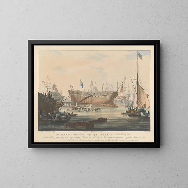 Lancio del Blackwall di Edimburgo, 9 novembre 1825 - Edward Duncan — quadro incorniciato alla parete