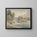 Il mulino di Bathampton - Edward Francis Burney — quadro incorniciato alla parete