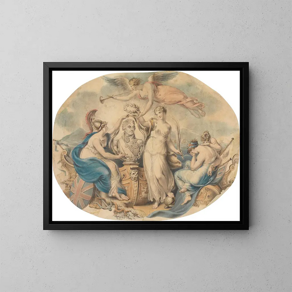 Omaggio a Nelson - Edward Francis Burney — quadro incorniciato alla parete