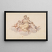 Madre e figli seduti su una nuvola - Edward Francis Burney — quadro incorniciato alla parete
