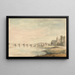 Paesaggio fluviale con ponte - Edward Francis Burney — quadro incorniciato alla parete