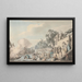 Vista a Chelsea sulla gara annuale di canottaggio per il Doggett's Coat and Badge - Edward Francis Burney — quadro incorniciato alla parete