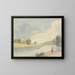 Donna che pesca - Edward Francis Burney — quadro incorniciato alla parete