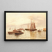 Bateaux sur une mer calme - Edward Henry Eugene Fletcher — quadro incorniciato alla parete