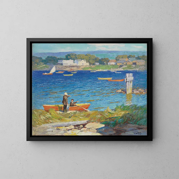 Una giornata di pesca - Edward Henry Potthast — quadro incorniciato alla parete
