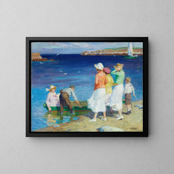 Una uscita in barca - Edward Henry Potthast — quadro incorniciato alla parete