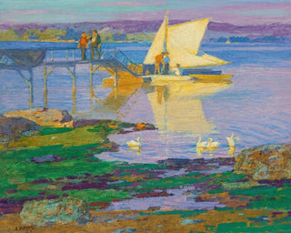 Edward Henry Potthast - Boat At Dock.webp