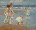 Bambini che giocano nelle onde - Edward Henry Potthast — vista dell’opera