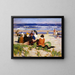 sulla spiaggia a Ogunquit, Maine - Edward Henry Potthast — quadro incorniciato alla parete