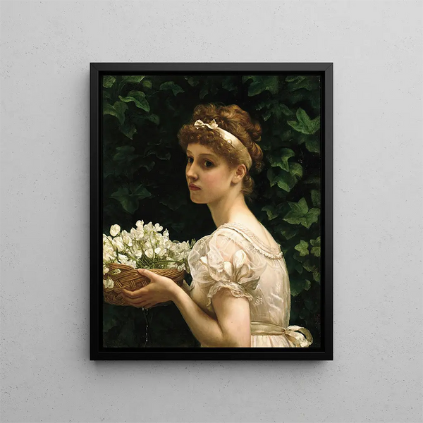 Fiori di pisello - Edward John Poynter — quadro incorniciato alla parete
