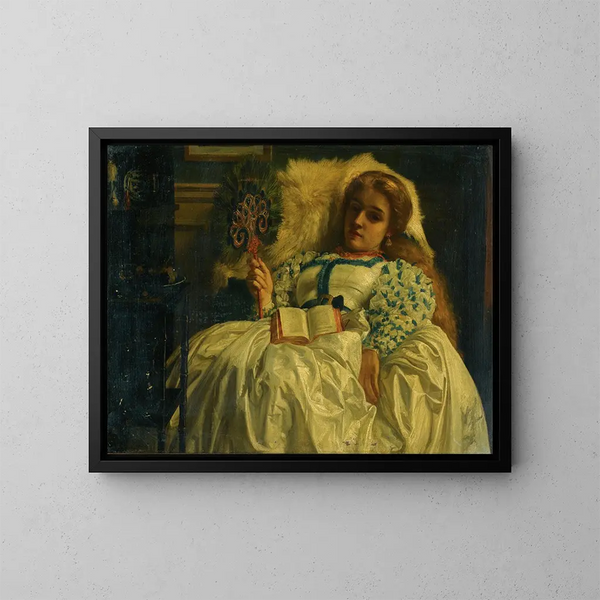 Le éventail de paon - Edward John Poynter — quadro incorniciato alla parete