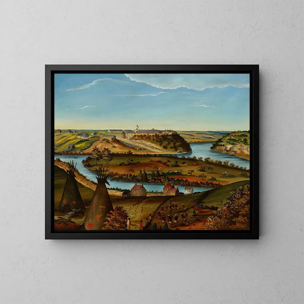 Vista del forte Snelling - Edward K Thomas — quadro incorniciato alla parete