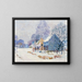 Ferme del conte di Brown in inverno - Edward K Williams — quadro incorniciato alla parete