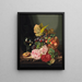 Nature morte con peonie e un bicchiere di vino - Edward Ladell — quadro incorniciato alla parete