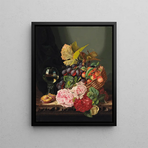 Edward Ladell - Still life with peonies and a glass of wine.webp