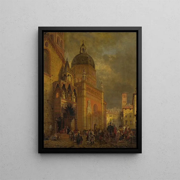 Place du village - Edward Lamson Henry — quadro incorniciato alla parete