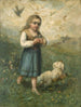 Bambino con uccelli e un cane - Edward Mitchell Bannister — vista dell’opera