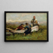 Persone vicino a una barca - Edward Mitchell Bannister — quadro incorniciato alla parete