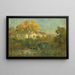 L'abreuvoir uomo in un carro con buoi all'abbeveratoio - Edward Mitchell Bannister — quadro incorniciato alla parete