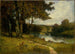 Paesaggio senza titolo, alberi vicino al fiume - Edward Mitchell Bannister — vista dell’opera