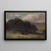 Paesaggio senza titolo con alberi e due mucche nel prato - Edward Mitchell Bannister — quadro incorniciato alla parete