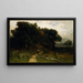 Paesaggio senza titolo boscaiolo sul sentiero - Edward Mitchell Bannister — quadro incorniciato alla parete