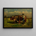Sans titre uomo con due buoi - Edward Mitchell Bannister — quadro incorniciato alla parete
