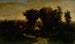 senza titolo donna con bestiame e pecore al tramonto - Edward Mitchell Bannister — vista dell’opera