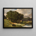 Donna in piedi vicino a uno stagno - Edward Mitchell Bannister — quadro incorniciato alla parete