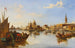 Gondole e barche da pesca all'imbocco del Grande Canale Venezia - Edward Pritchett — vista dell’opera