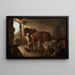 Un fabbro che ferra un cavallo da lavoro - Edward Robert Smythe — quadro incorniciato alla parete