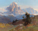 Una vista del monte Sassolungo - Edward Theodore Compton — vista dell’opera
