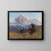 Una vista del monte Sassolungo - Edward Theodore Compton — quadro incorniciato alla parete