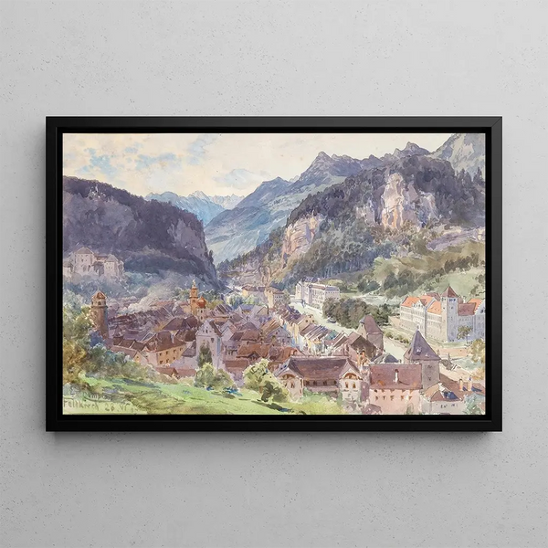 Edward Theodore Compton - A view of the town Feldkirch in Vorarlberg.webp