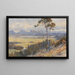 Vista su Klagenfurt davanti alle catene montuose dei Karawanken - Edward Theodore Compton — quadro incorniciato alla parete
