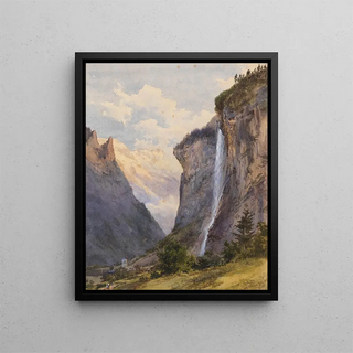Edward Theodore Compton - Der Staubbachfall in Lauterbrunnen Schweiz.webp