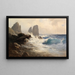 I Faraglioni di fronte alla costa di Capri - Edward Theodore Compton — quadro incorniciato alla parete