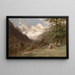 Paesaggio nel Caucaso - Edward Theodore Compton — quadro incorniciato alla parete