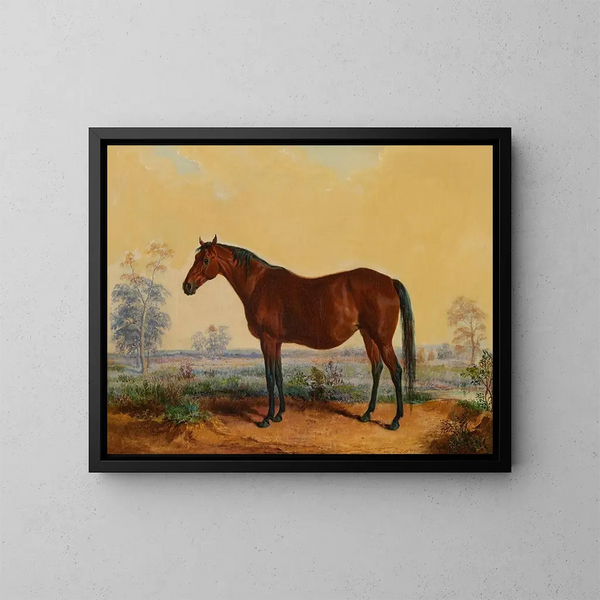 Dixie nel paesaggio - Edward Troye — quadro incorniciato alla parete