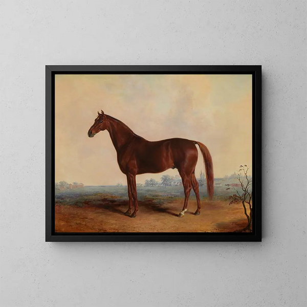 Henri in un paesaggio - Edward Troye — quadro incorniciato alla parete