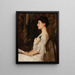 Ritratto di Edith Wayne, donna seduta di profilo - Edward Wilbur Dean Hamilton — quadro incorniciato alla parete
