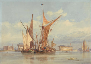 Edward William Cooke - Bomb Proof Battery near Gillingham on the Medway.webp